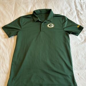 Nike Green Polo Shirt With Packers Logo